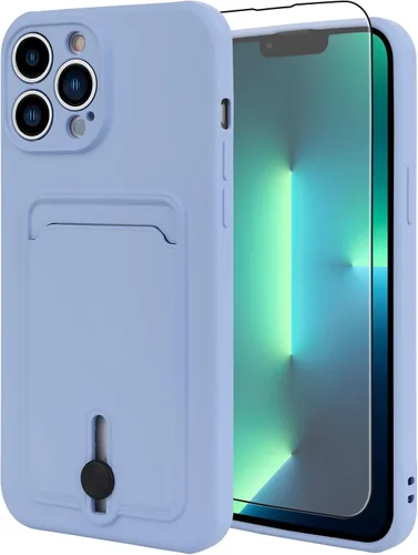 Vista 18 de MZELQ Cartera de TPU Compatible con Funda iPhone 12, Portarjetas Protección de Cámara Cubierta + Protector de Pantalla, Ranura Empujable para Niñas