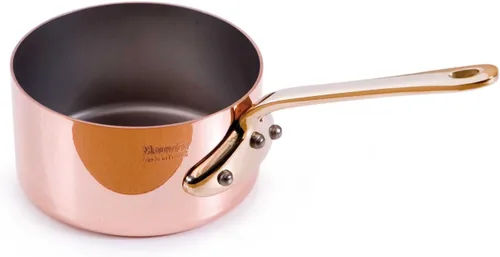 Vista 2 de Mauviel M'Minis - Sartén de cobre pulido y acero inoxidable con mango de latón, 3.5 pulgadas, fabricada en Francia