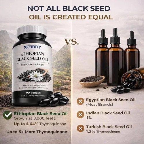 Vista 3 de Aceite de semilla negra etíope pureza natural, aceite de Nigella sativa prensado en frío, para uso diario, sin OMG, sin gluten, vegano, 90