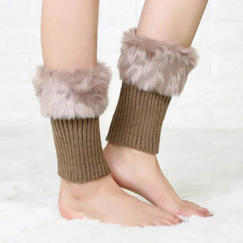Vista 2 de Calcetines de punto para mujer de piel sintética