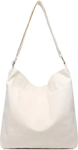 Vista 2 de Covelin Bolso de lona con estampado floral para mujer, ligero, espacioso, correa ajustable