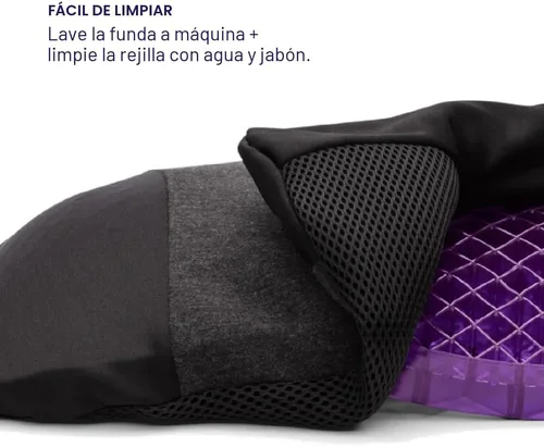Vista 7 de Purple Cojín para espalda. GelFlex Grid Molded to Your Lower Back, Adjustable Strap - Pressure-Reducing, Temperature-Neutral - Made in USA