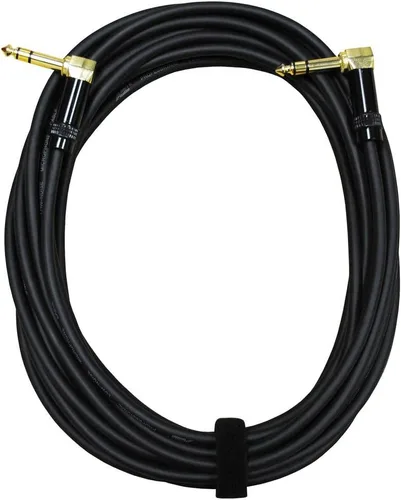 Vista 2 de Audio2000'S E25125 - Cable TRS en ángulo recto de 1/4 de pulgada, chapado en oro de 1/4 de pulgada TRS en ángulo recto de 1/4 de pulgada