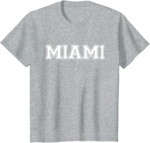 Vista 36 de Camiseta de regalo deportiva estilo universitario Miami Florida, Negro, S
