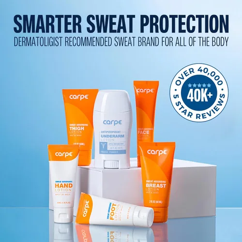 Vista 7 de Carpe Loción para pies absorbente de sudor con aplicador, una solución recomendada por dermatólogos para detener los pies sudorosos y malolientes