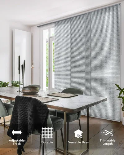 Vista 2 de GoDear Design - Persianas verticales deslizantes de vidrio de 45.8 a 86 x Shinonome