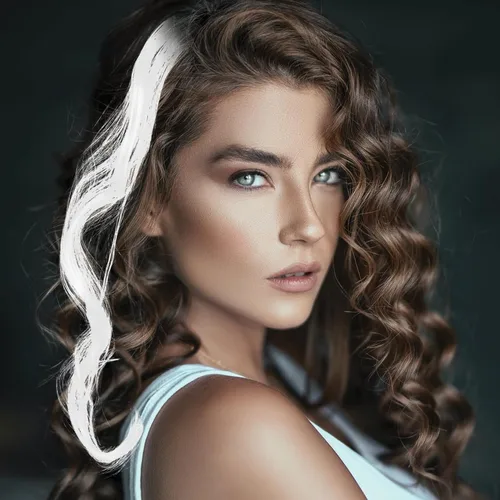 Vista 7 de FOMIYES Extensiones de cabello blanco de 19.7 pulgadas, rizado y ondulado, extensiones de cabello con clips para fiestas, para niños, niñas