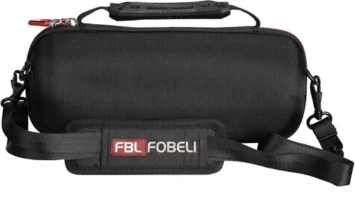 Vista 4 de FBLFOBELI Funda rígida de transporte para altavoz Bluetooth impermeable JBL Charge 4/Charge 5, bolsa protectora con correa para el hombro