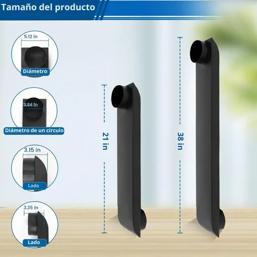 Vista 2 de Periscope - Ventilación de secadora ajustable de 21-38 pulgadas, acero