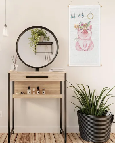 Vista 4 de Comforance Organizador de aretes colgantes de animales, soporte para aretes con capacidad para hasta 330 pares, colgante decorativo para aretes