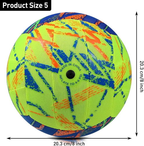Vista 4 de YANYODO Swimming Pool Waterproof Beach Volleyball, Soft Indoor Outdoor Size 5 Volleyball with Pump for Teenagers Adults Swimming Pool Beach Games to