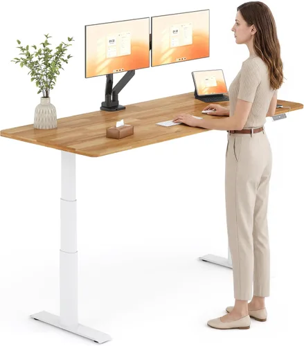Vista 14 de FLEXISPOT E8 Premium North American - Escritorio de pie de nogal negro