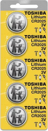 Vista 8 de Toshiba CR2025 - Paquete de ampolla resistente a los niños con celda de moneda de litio de 3 V (2 baterías)