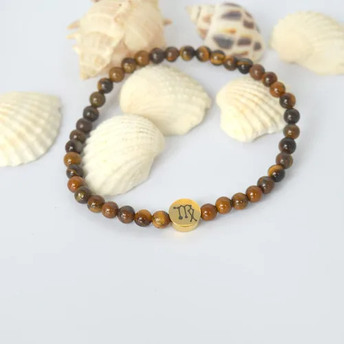 Vista 2 de SIPELATY Pulsera de constelación con signo de estrella de energía de 0.157in con dije chapado en oro de 18 quilates para mujer