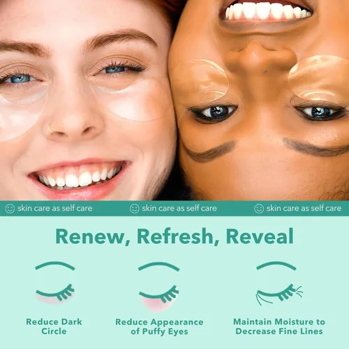 Vista 6 de Patchology Geles rejuvenecedores para debajo de los ojos – Mascarilla hidratante con cafeína, colágeno hidrolizado y centella asiática – Parches