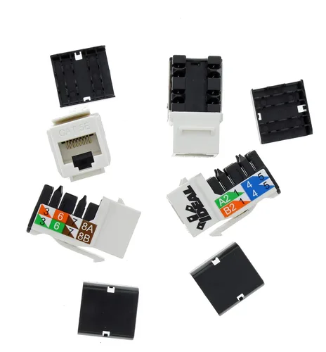 Vista 8 de IDEAL Electrical 89-751WH CAT5e Keystone Modular Jacks, blanco, 10 conectores modulares para conductores CAT5e 22-24 AWG