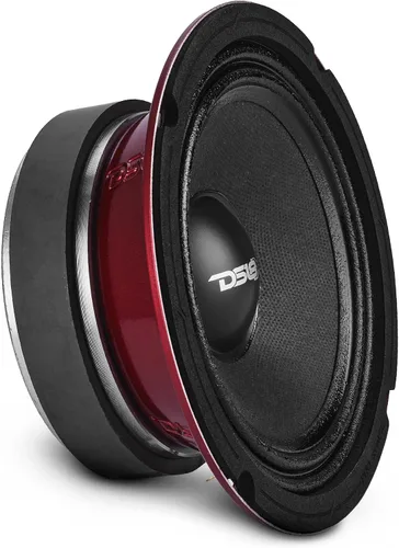Vista 25 de Altavoz DS18 PRO de rango medio, cúpula en compresión de aluminio roja, altavoces de puerta de audio de alta calidad para auto o camión sistema