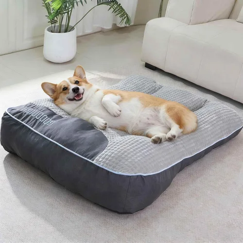 Vista 9 de Cama Ortopédica para Perros - Cama para Mascotas Tipo Sofá, Almohadilla Extra Gruesa y Cómoda para Jaula de Perros con Espacio para Moverse