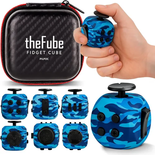 Vista 10 de PILPOC theFube Cubo Fidget con 12 lados - Juguetes prácticos para la ansiedad para niños y adultos - Dados fidget para aliviar el estrés