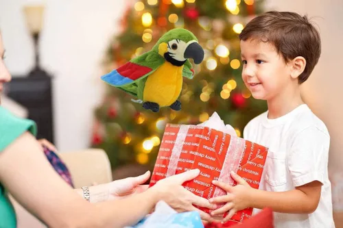 Vista 6 de Vincilee Juguete para mascotas parlante repite lo que dices, juguete de peluche para niños, juguete parlante, pájaro, interactivo, regalo para niños
