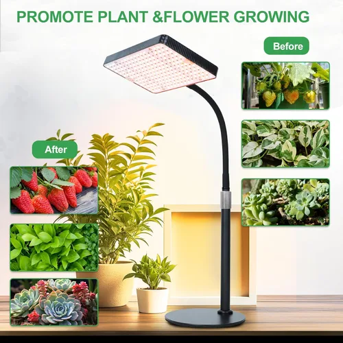 Vista 4 de Luces de cultivo de mesa de 25 vatios para plantas de interior, inicio de semillas, bonsái, 2500 lúmenes lo suficientemente brillantes como un