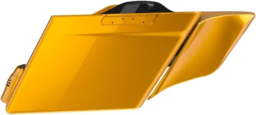 Vista 76 de Cubiertas laterales de alforjas estiradas para motocicleta, extensión extendida para Harley Touring 2014+ - Whisky ámbar Amber Whiskey