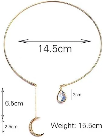 Vista 5 de Gargantilla para mujer, diseño de luna