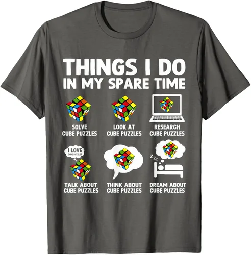 Vista 78 de Things I Do in My Spare Time Cube Puzzle Speed Cubing Camiseta