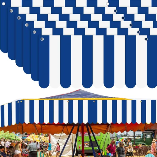 Vista 18 de Preboun 3 piezas de decoración de toldo de carnaval, tienda de campaña de circo, decoraciones colgantes de carnaval, pancarta de concesión, toldo