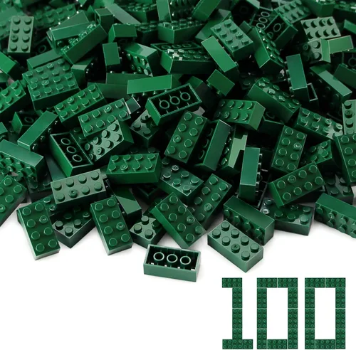 Vista 12 de 100 piezas 2 x 4 Ladrillos Piezas Negras Partes Clásico Juego Creativo Bloques de Construcción Juego de Partes Accesorios de Juguete Compatibles