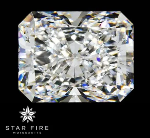 Vista 2 de Star Fire Moissanita suelta de piedra suelta de moissanita de corte radiante, piedras preciosas sueltas con claridad DVVS1 para colgante, anillo