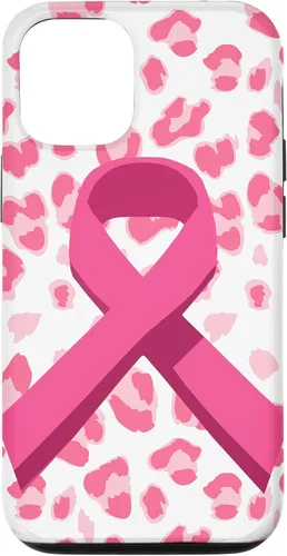 Vista 26 de Funda para iPhone 16 con cinta rosa en estampado de leopardo para concientización sobre el cáncer de mama