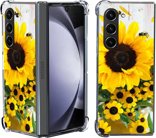 Vista 8 de Funda para Galaxy Z Fold 5, protección contra caídas de mandala de león colorido, a prueba de golpes, de cuerpo completo, resistente a los arañazos