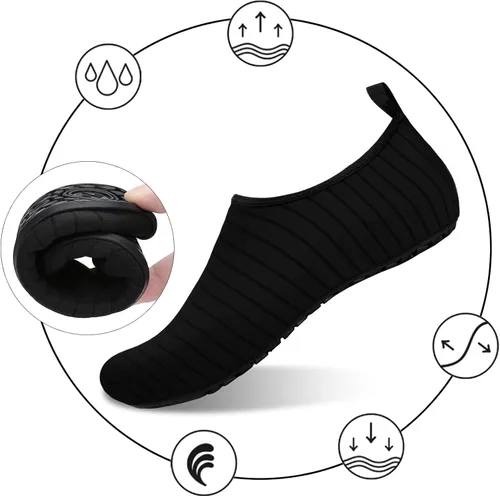 Vista 6 de PAGE ONE Water Shoes Unisex Adult Quick Dry Beach Sports Socks Dry Barefoot for Swim Diving Surf Aqua Sports Pool Beach Walking Yoga