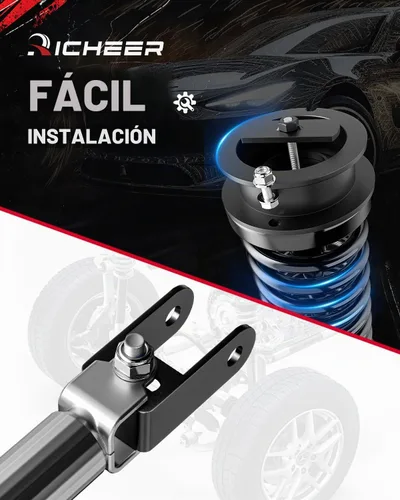 Vista 4 de Richeer - Kit de elevación de nivelación delantera de 2 pulgadas para Ram 2500 3500 4WD 2014-2024