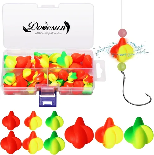 Vista 14 de Dovesun 220/104/80/60/54/52/42 piezas Pompano Rig Floats para Surf Pesca Bobbers de espuma para pesca con mosca Bobbers Floats Kit