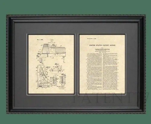 Vista 3 de Impresiones de Patentes – 1938 Steinway & Sons Música del Piano – pared arte – arte cartel (8.5 x 11") de Patentes – 70