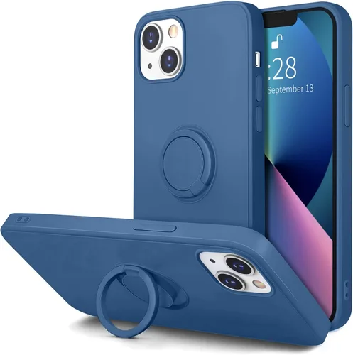 Vista 18 de Hython Funda para iPhone 13 con soporte de anillo [soporte de anillo giratorio de 360° con soporte magnético] [Soporte de montaje en automóvil]