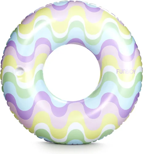 Vista 8 de FUNBOY Flotador tubular inflable tamaño gigante con diseño de conchas de sirena, estilo dona, flotador de piscina de lujo para fiestas de verano