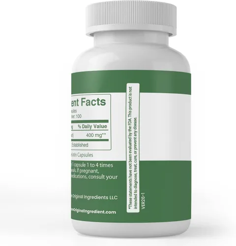 Vista 3 de Pure Original Ingredients Moringa Oleifera (100 cápsulas) siempre puro, sin aditivos ni rellenos, verificado por laboratorio