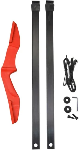 Vista 4 de Juego de arco recurvo y flechas de tiro con arco, 30 libras, 35 libras, 40 libras, arco recto con flechas de fibra de vidrio, arco largo, arco