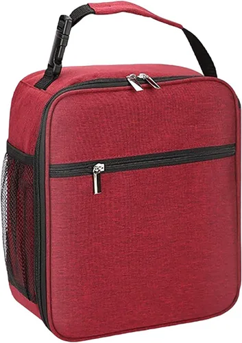 Vista 11 de Lonchera aislada para hombres y mujeres, lonchera a prueba de fugas con bolsillos de malla para el trabajo, gimnasio, viajes o campamento, ligera
