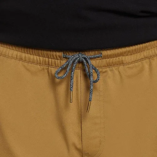Vista 3 de Volcom Frickin - Pantalones cortos chinos con cintura elástica de 19 pulgadas, Negro