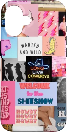 Vista 32 de Pink Western Indie Cowgirl Aesthetic Yeehaw Howdy Country - Carcasa para iPhone 17
