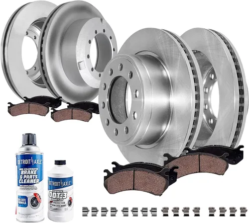Vista 33 de Detroit Axle - Kit de frenos para 2005-2010 Scion TC Rotores de freno de disco delantero y trasero pastillas de freno de cerámica con hardware 2006