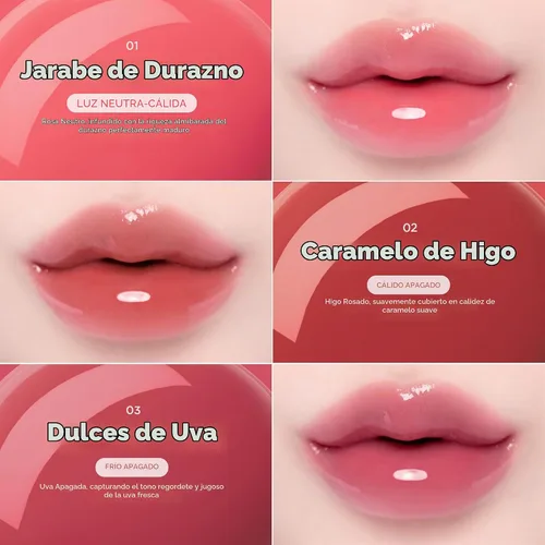 Vista 6 de lilybyred Sugar Wrapping Tint Gloss, 0.21 oz. Tinte labial vítreo coreano, acabado esmaltado suave, ligero y antiadherente, no se oscurece