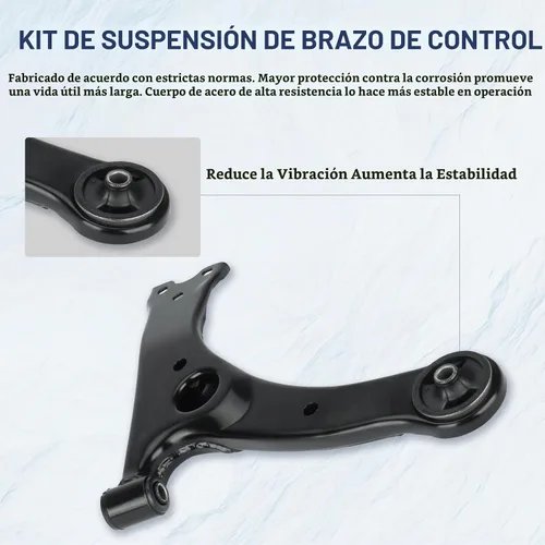 Vista 2 de K640361 K640360 Brazo de control delantero inferior con rótula compatible con Corolla 2003-2008 - Juego de 10 piezas con enlaces de barra