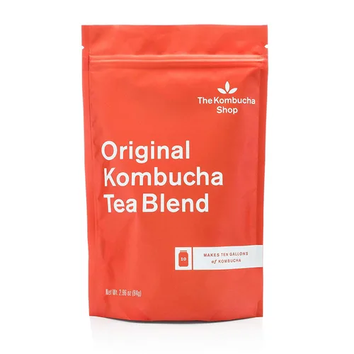 Vista 3 de The Kombucha Shop - Mezcla de té verde - Mezcla de té orgánico de hojas sueltas de sencha y jazmín - Hace 5 galones de té kombucha