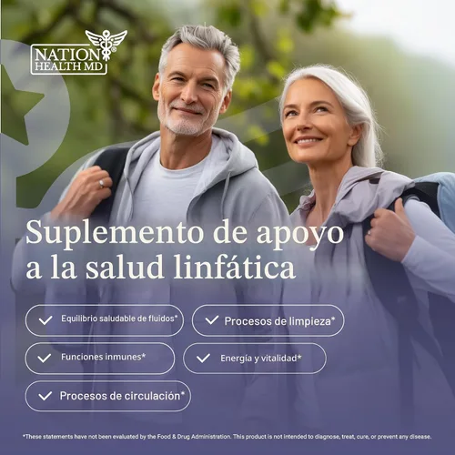 Vista 6 de Lymph MD - Suplemento de drenaje linfático - con bromelina, equinácea, raíz de bardana, diente de león, rutina, algas y más - Soporte del sistema
