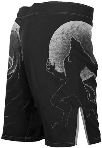 Vista 2 de Pantalones cortos de lucha de hombres BJJ Horror Werewolf MMA